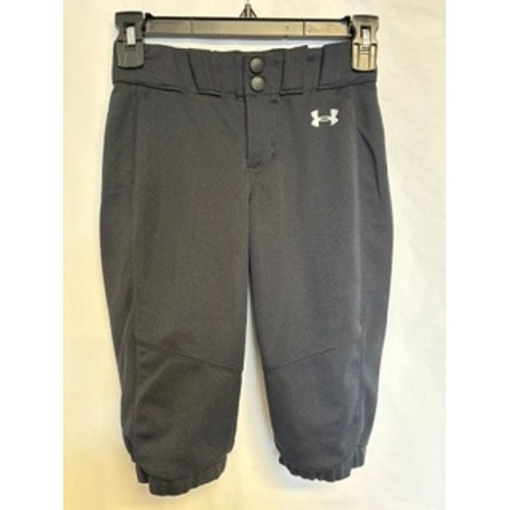 Under Armour Youth Small Black Softball Baseball Little League Girls Pants